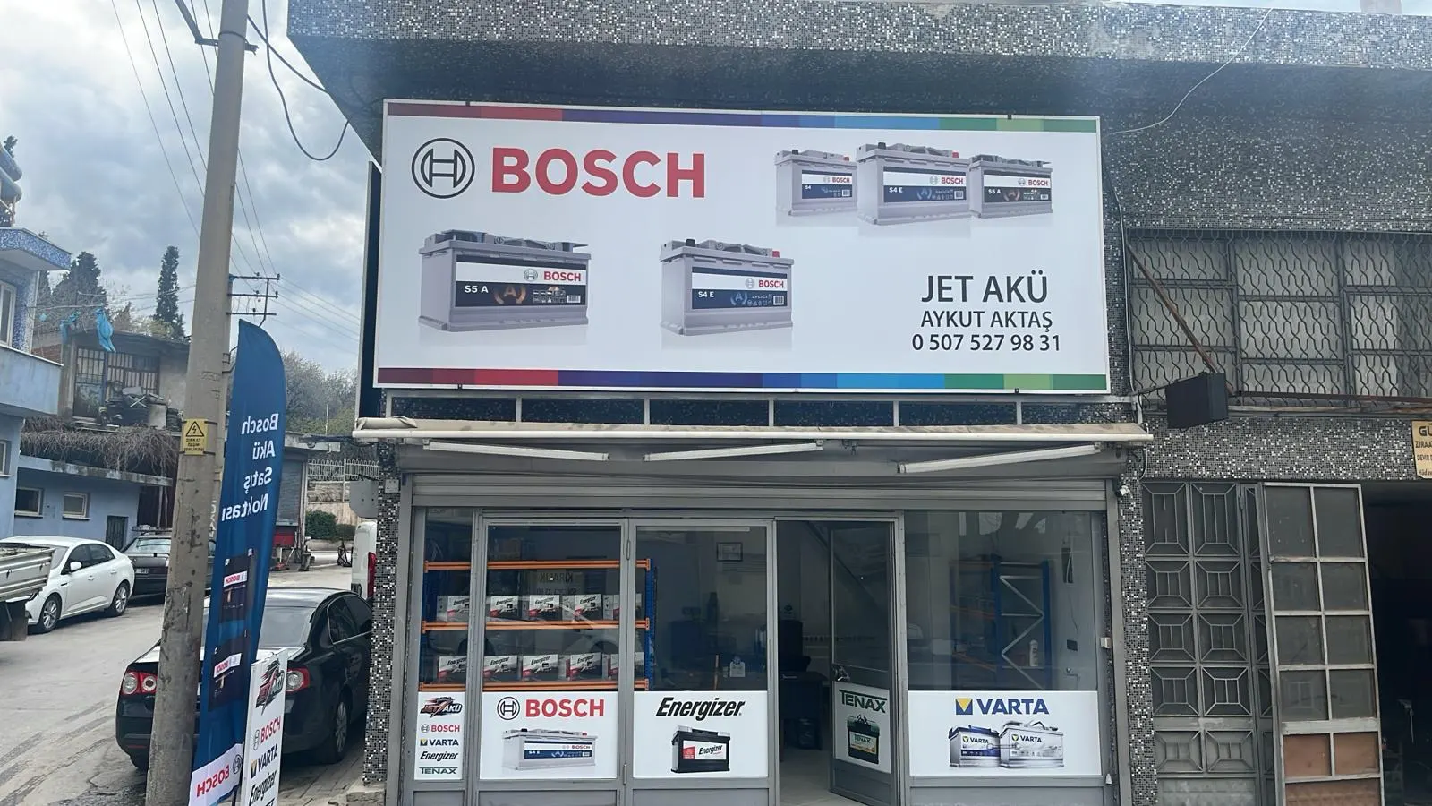 Jet Akü dükkan dış cephe